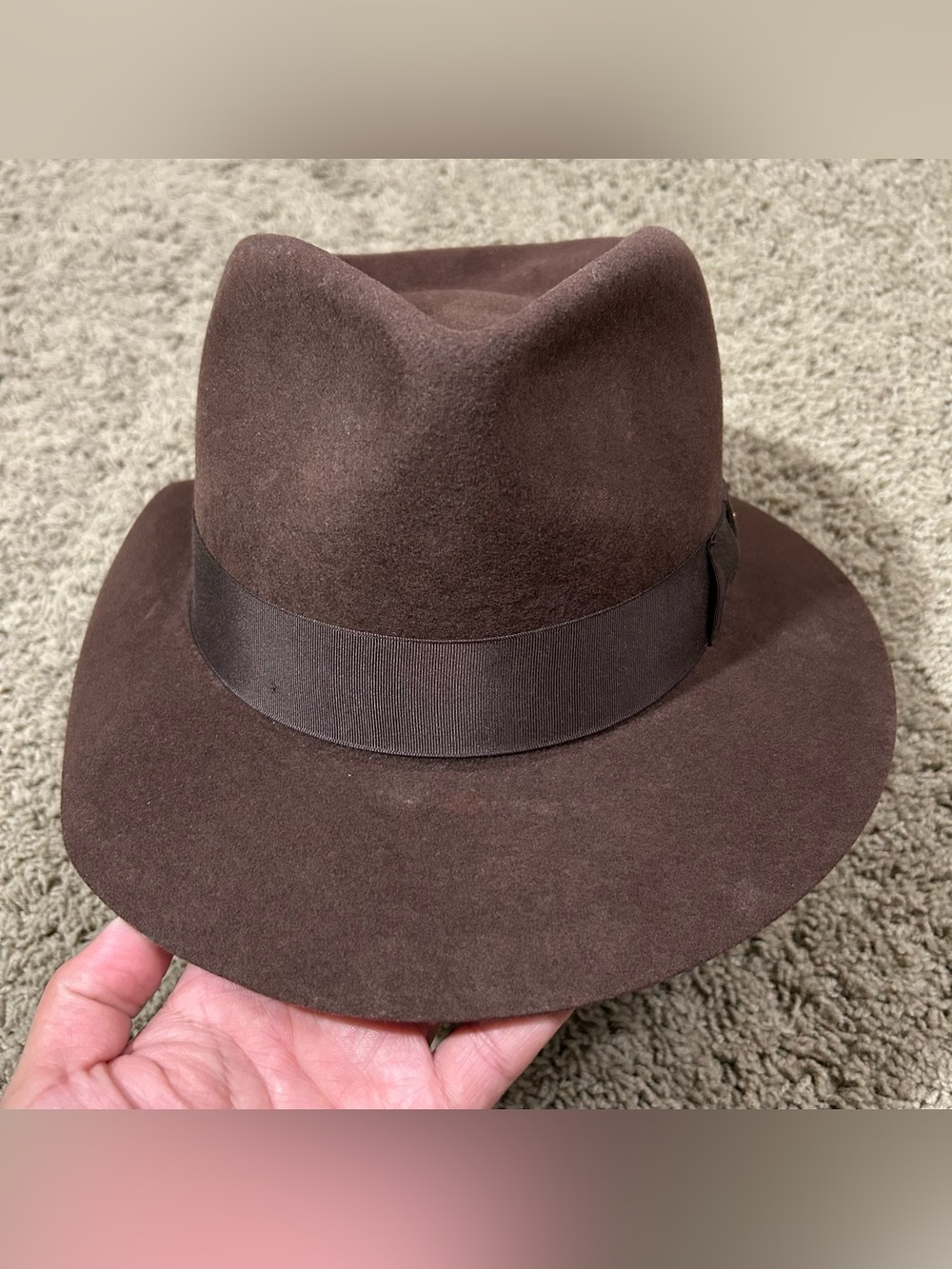 VTG 1984 Lucas Film Indiana Jones Authentic Hat John B Stetson XL 100% Wool USA - Picture 4 of 12